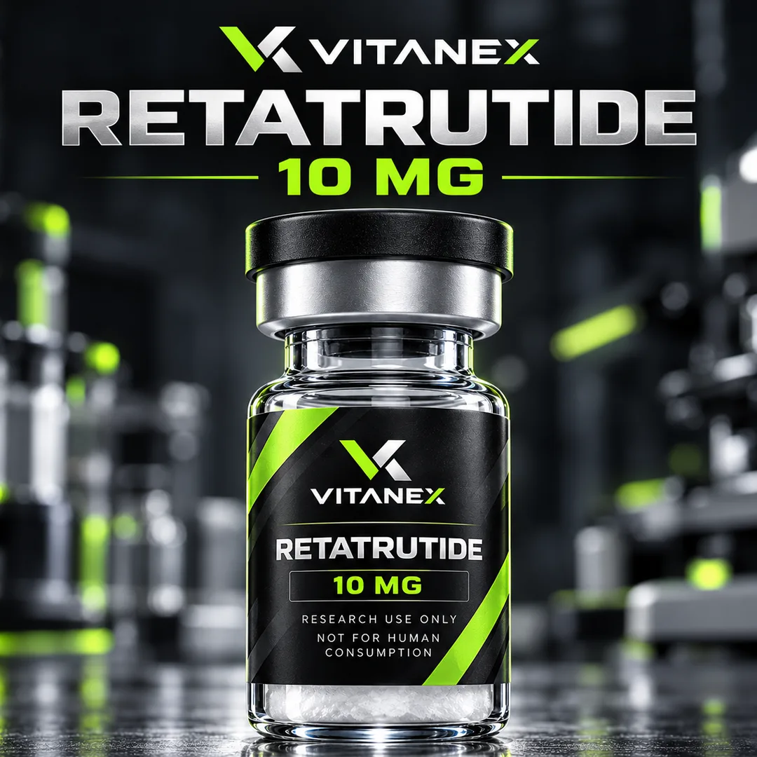 VITANEX Retatrutide 10 mg research peptide vial